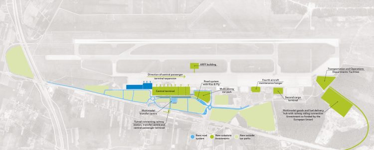 Katowice Airport Reveals 2024 2028 Investment Programme   04 Most Important Investments 2024 2028 Basic Map 750x302 