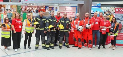 Firefighters at Gatwick Airport complete charity stair climb challenge